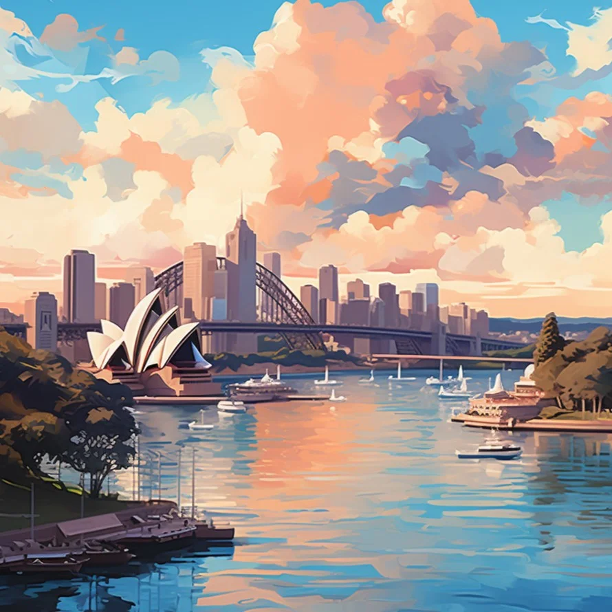 Scenic view of Australia landscape.