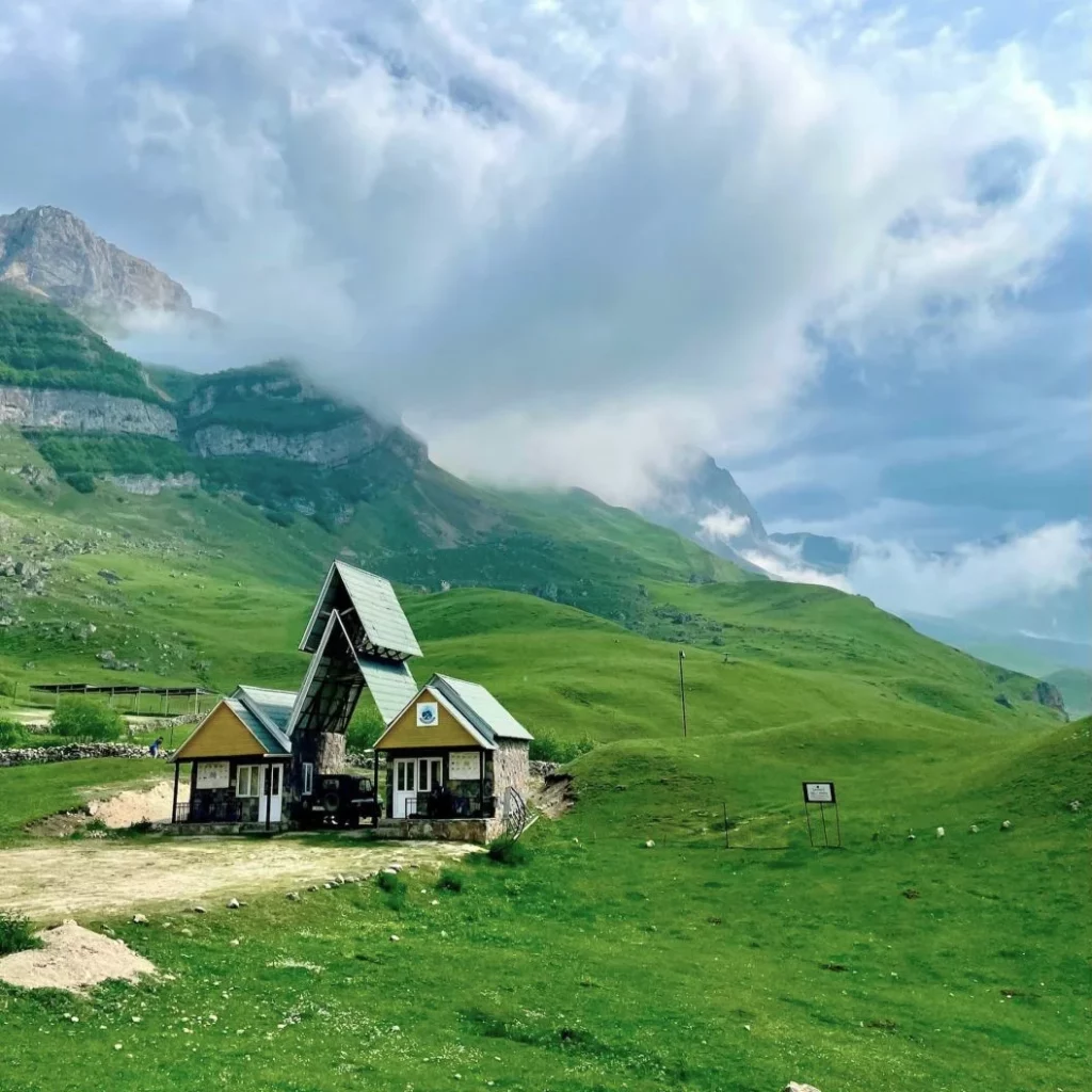 Scenic landscape of Azerbaijani mountains